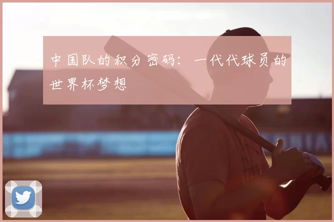中国队的积分密码:一代代球员的世界杯梦想