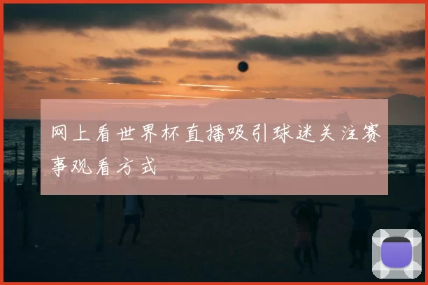 网上看世界杯直播吸引球迷关注赛事观看方式